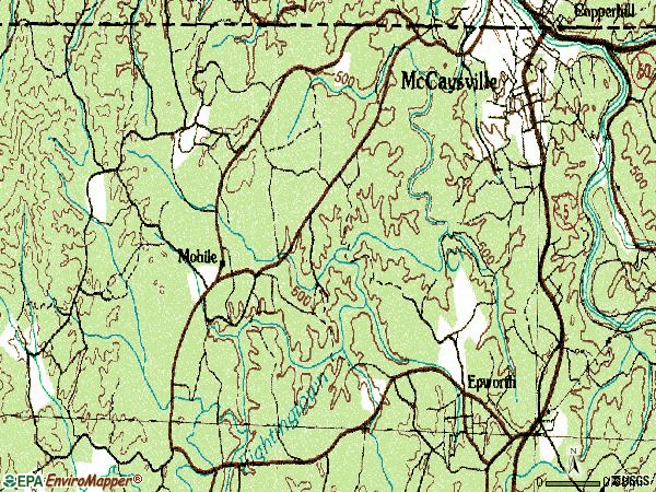 Zip code 30555 topographic map