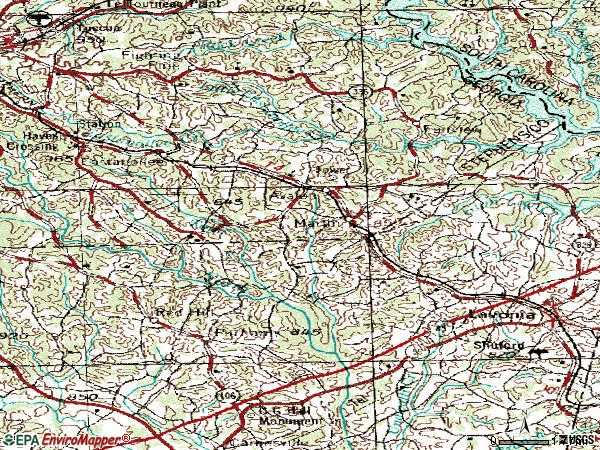 Zip code 30557 topographic map