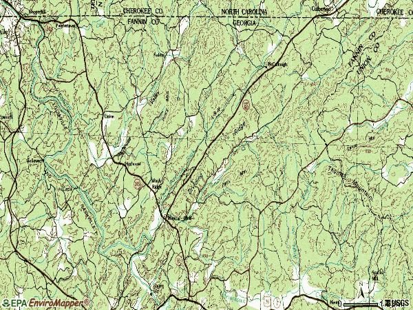 Zip code 30559 topographic map