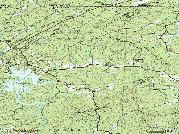 Zip code 30560 topographic map