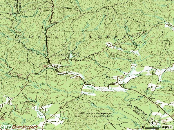 Zip code 30571 topographic map