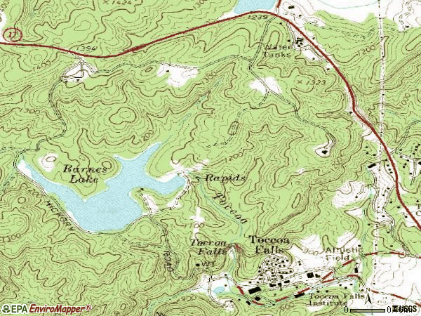 Zip code 30598 topographic map
