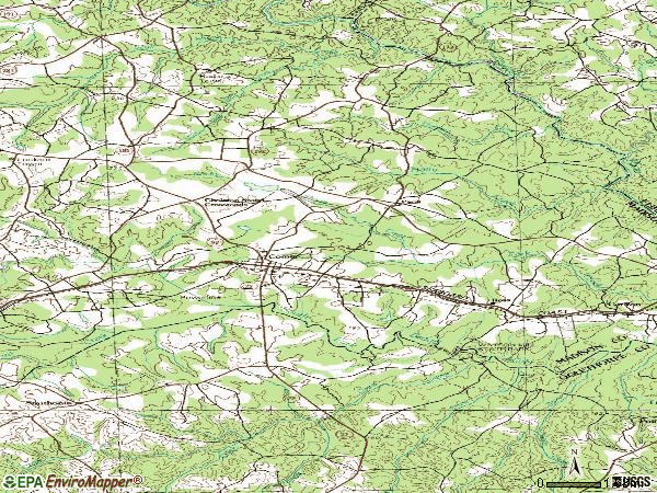 Zip code 30629 topographic map