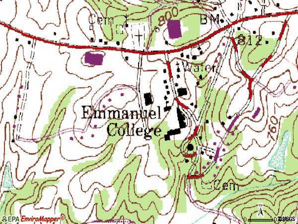 Zip code 30639 topographic map
