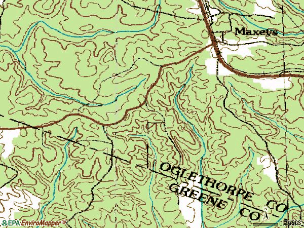 Zip code 30671 topographic map