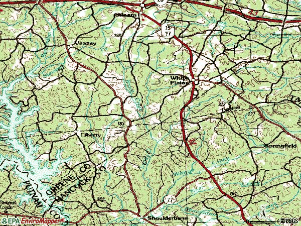 Zip code 30678 topographic map