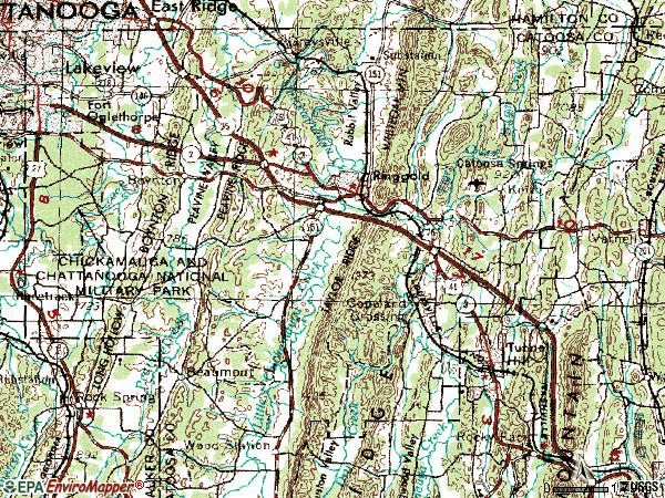 Zip code 30736 topographic map
