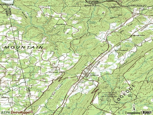 Zip code 30752 topographic map