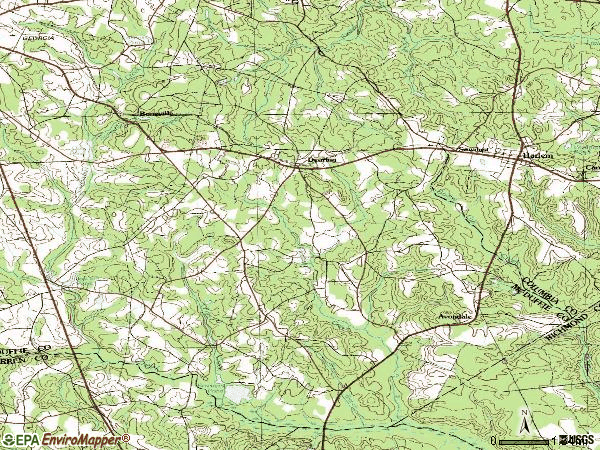 Zip code 30808 topographic map