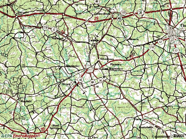 Zip code 30828 topographic map