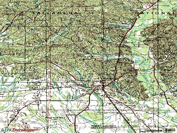 Zip code 36756 topographic map