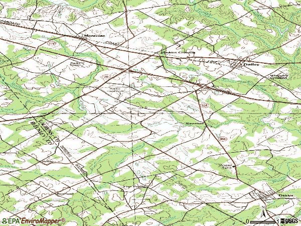 Zip code 31022 topographic map