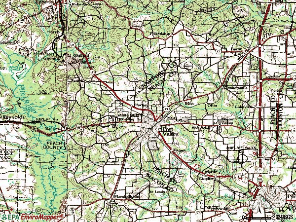 Zip code 31030 topographic map