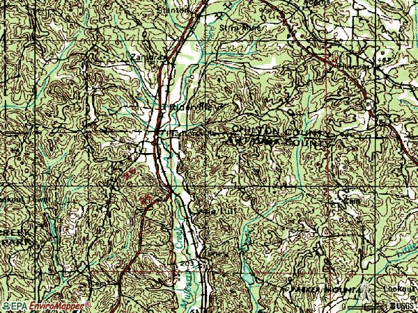 Zip code 36758 topographic map