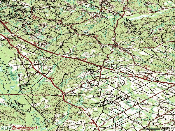 Zip code 31044 topographic map