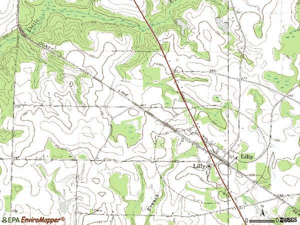 Zip code 31051 topographic map