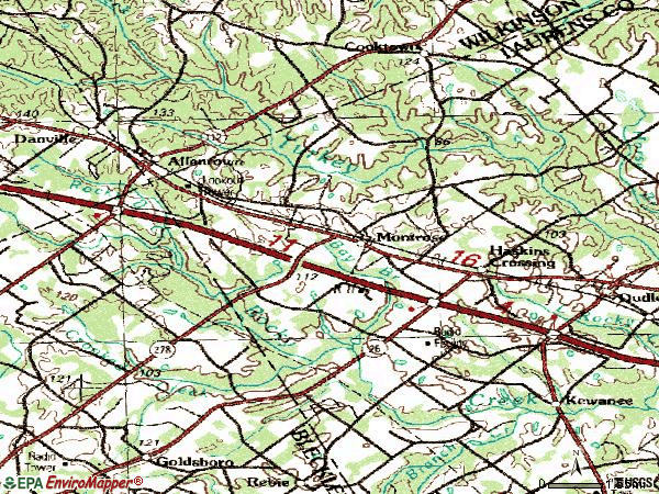 Zip code 31065 topographic map