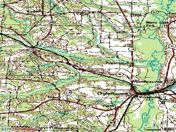 Zip code 31068 topographic map