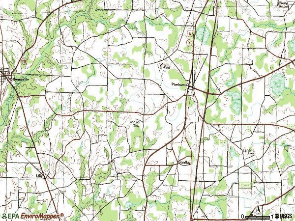 Zip code 31070 topographic map