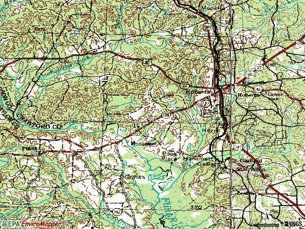 Zip code 31078 topographic map