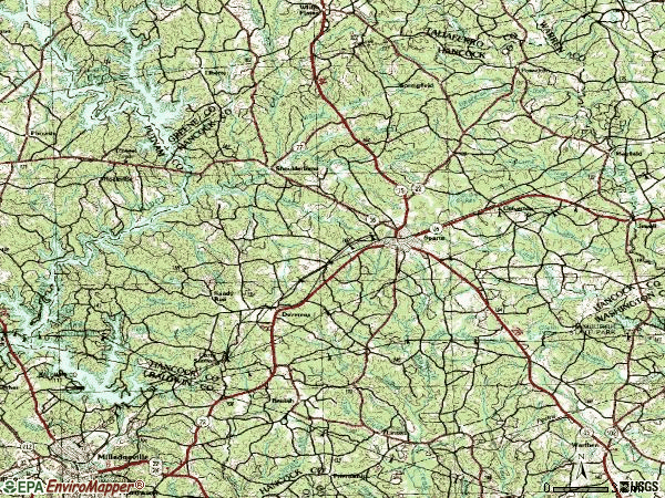 Zip code 31087 topographic map