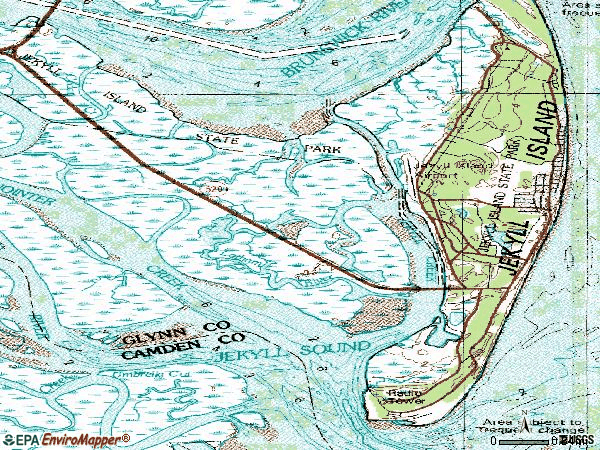 Zip code 31527 topographic map