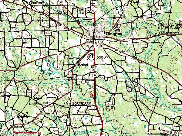 Zip code 31535 topographic map