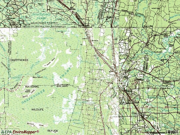 Zip code 31537 topographic map