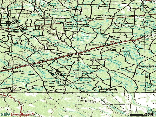 Zip code 31550 topographic map