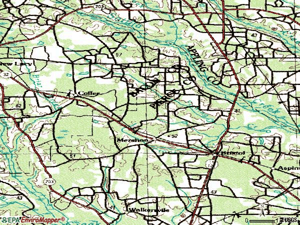 Zip code 31551 topographic map