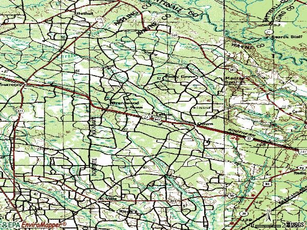 Zip code 31555 topographic map