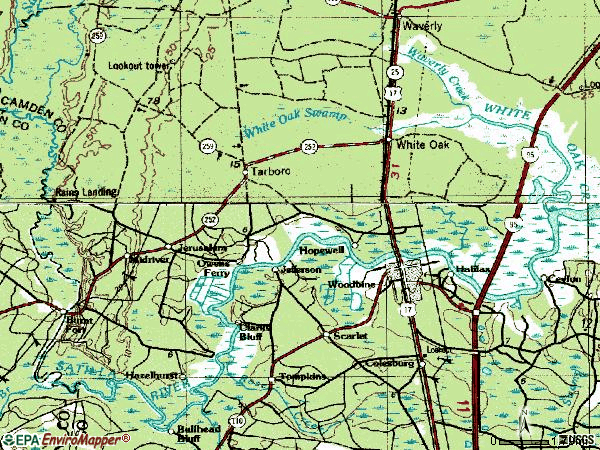 Zip code 31568 topographic map
