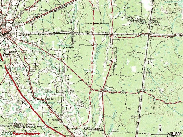 Zip code 31636 topographic map