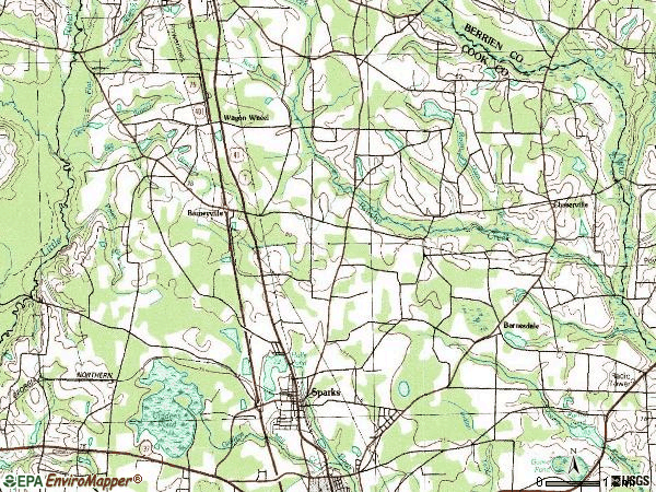 Zip code 31647 topographic map