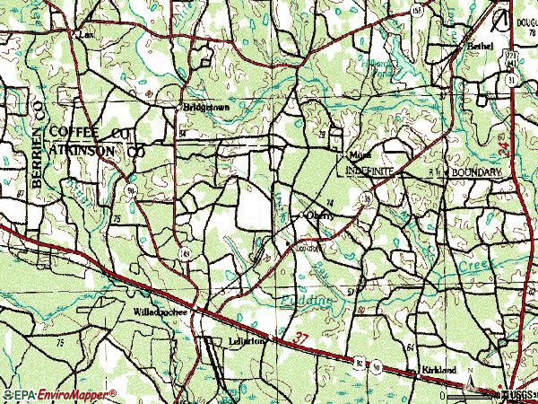 Zip code 31650 topographic map