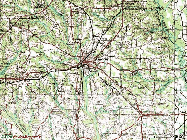 Zip code 31709 topographic map