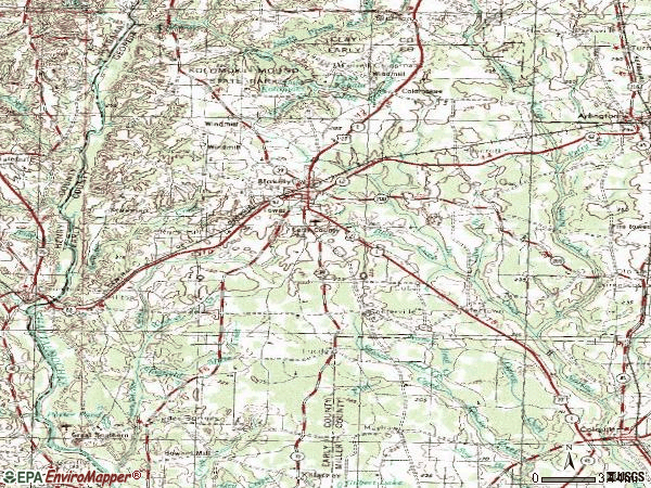 Zip code 31723 topographic map