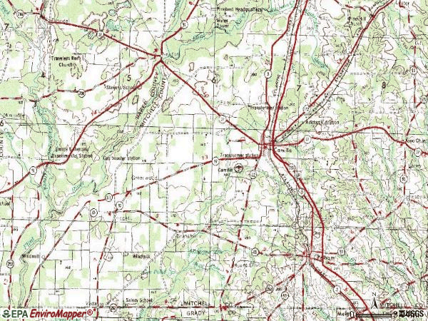 Zip code 31730 topographic map