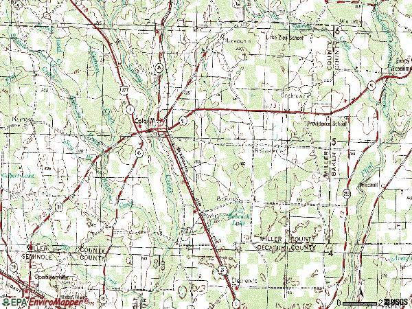Zip code 31737 topographic map
