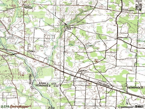 Zip code 31761 topographic map
