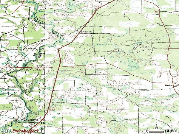Zip code 31772 topographic map