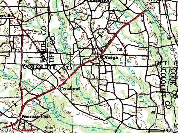 Zip code 31775 topographic map