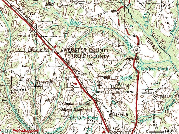 Zip code 31777 topographic map