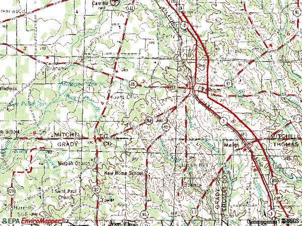 Zip code 31779 topographic map