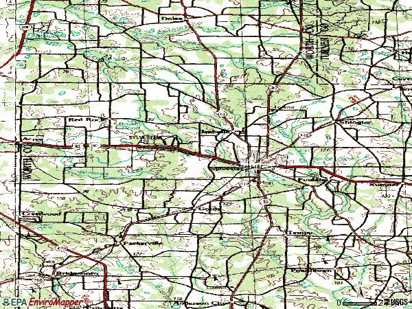Zip code 31791 topographic map