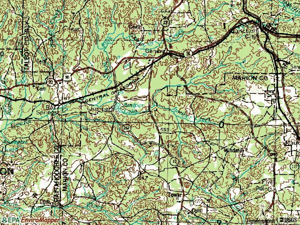Zip code 31801 topographic map
