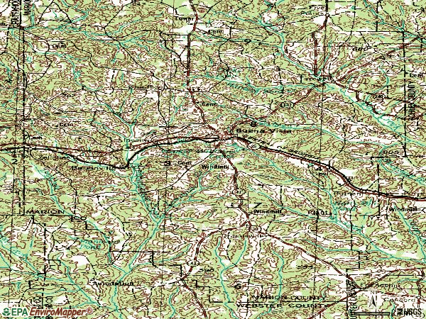 Zip code 31803 topographic map