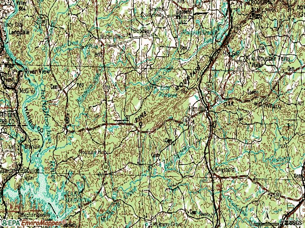 Zip code 31810 topographic map