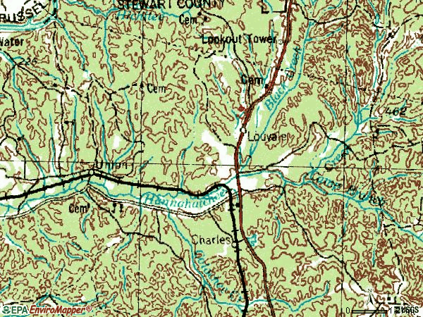 Zip code 31814 topographic map