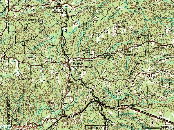 Zip code 31827 topographic map